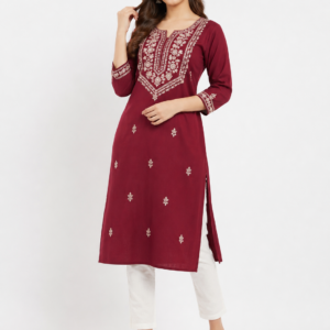 Women's Embroidered Cotton Kurti